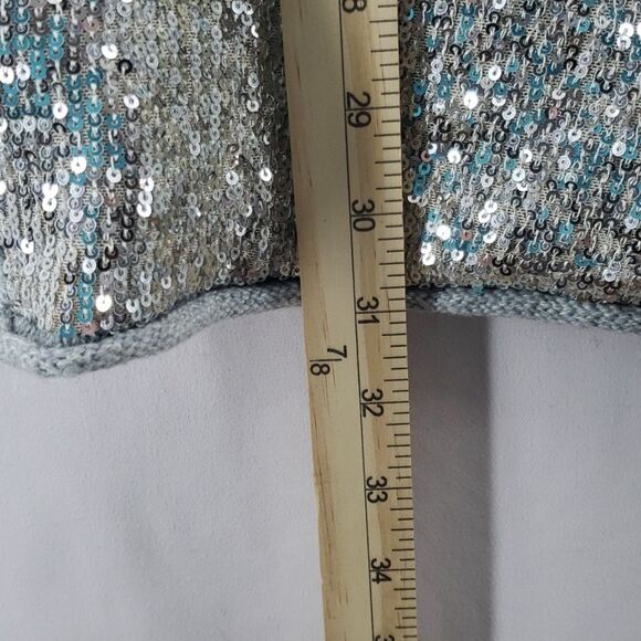 Inc International Concepts Sequin Tunic Gray Size XS *Flaw* (hanger) - Picture 6 of 9